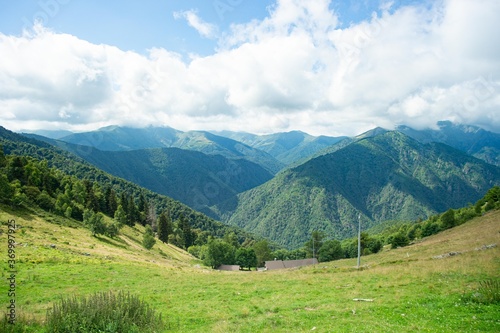 panorama of a part of the mountain in val sesia in italy