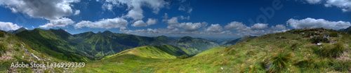Panorama 360 stopni z Trzydniowiańskiego Wierchu na Dolinę Chochołowską - Tatry Zachodnie