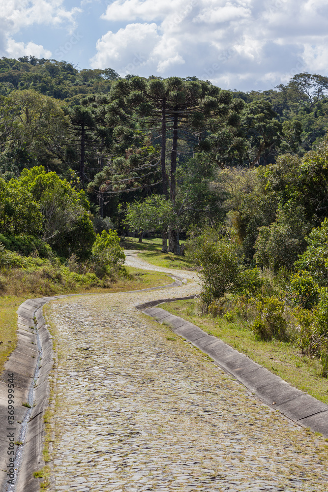 Stone pathway at the Guartela State Park - Tibagi, PR - Brazil