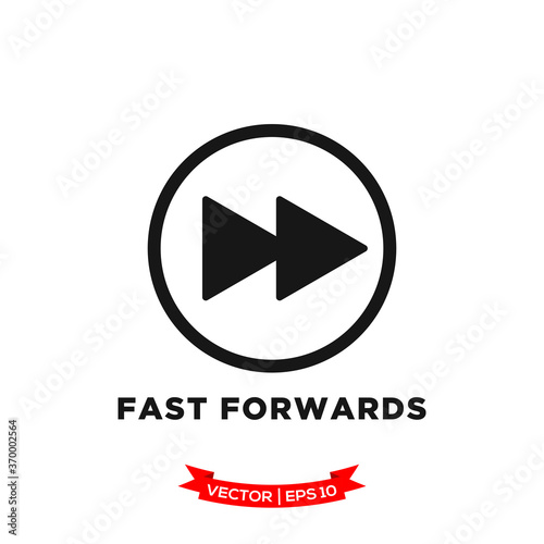 Free Download media control icon vector logo template, fast forwards vector icon - GFXLoad