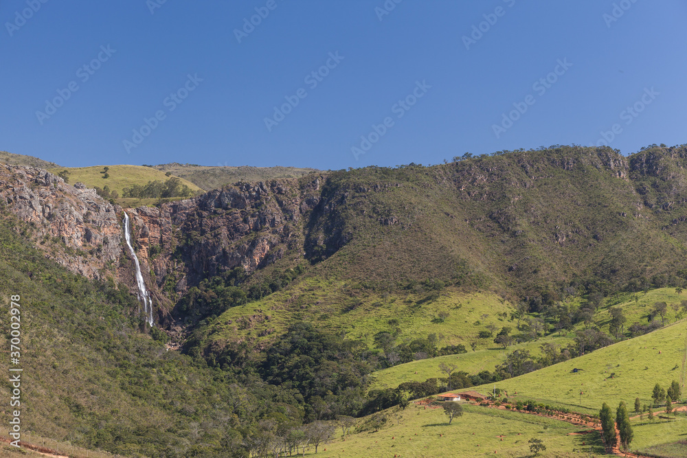 Cerradao Waterfall - Serra da Canastra National Park - Minas Gerais - Brazil Cerradao Waterfall - Serra da Canastra National Park - Minas Gerais - Brazil