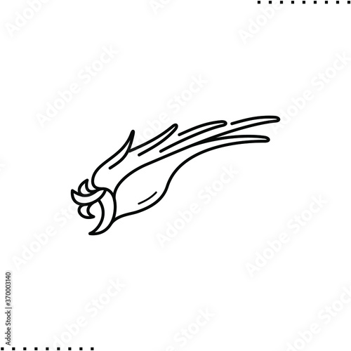 angel wing, archangel vector icon in outlines