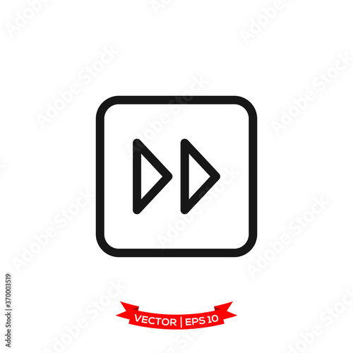 Free Download media control icon vector logo template, fast forwards vector icon - GFXLoad