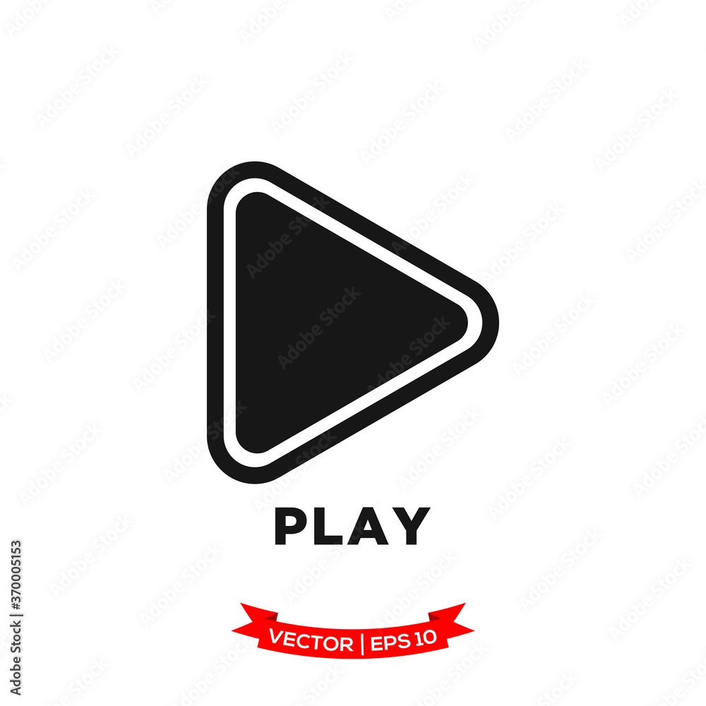 media control icon in trendy flat style, play vector icon media control icon in trendy flat style, play vector icon
