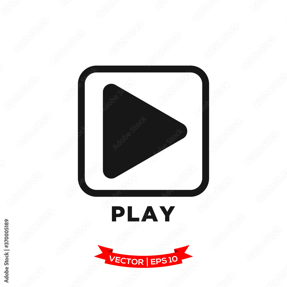 media control icon in trendy flat style, play vector icon media control icon in trendy flat style, play vector icon