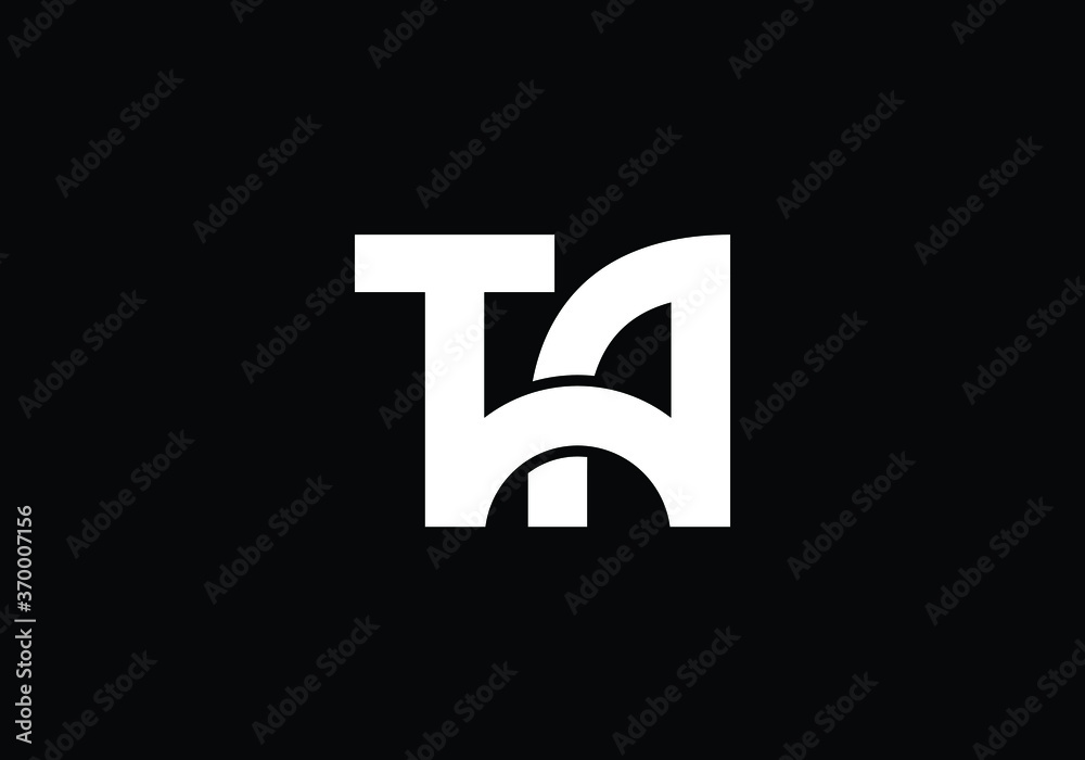 Fototapeta premium Illustration Vector Letter T A logo icon design template. T A monogram Logo.