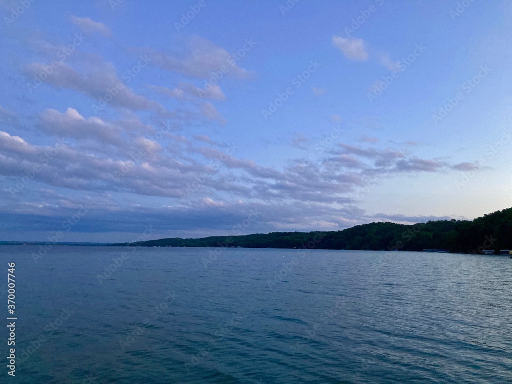 lake and sky at sunset