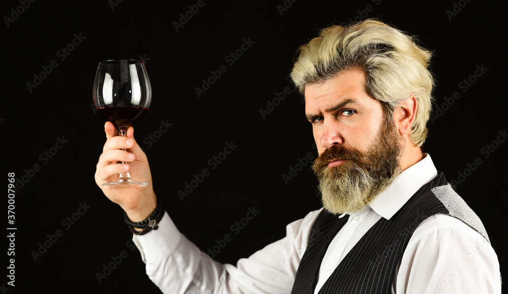 This should be fine. wine degustation. Bearded businessman in elegant suit with glass of wine. Sommelier tastes expensive drink. Elegant waiter drink wine. working in wine cellar. bar or winery This should be fine. wine degustation. Bearded businessman in elegant suit with glass of wine. Sommelier tastes expensive drink. Elegant waiter drink wine. working in wine cellar. bar or winery