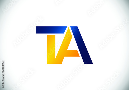 Free Download Illustration Vector Letter T A logo icon design template. T A monogram Logo. - GFXLoad