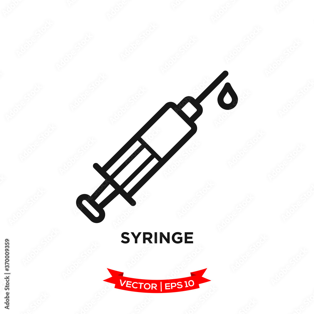 syringe icon vector logo template syringe icon vector logo template