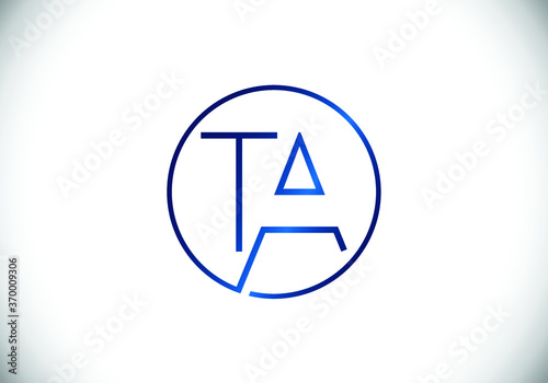 Free Download Illustration Vector Letter T A logo icon design template. T A monogram Logo. - GFXLoad