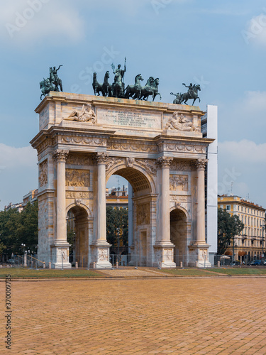 Arco della Pace, historical monument of the city of Milan