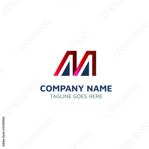 Free Download Letter A and M logotype design with fold ribbon concept - GFXLoad