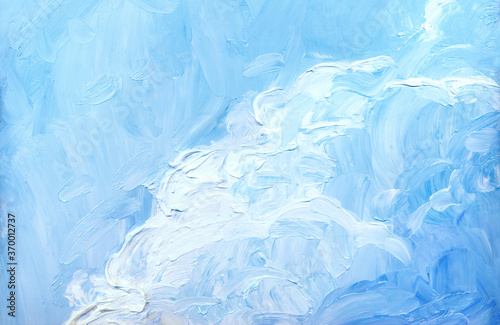 Wallpaper Mural Oil painting. Blue sky with clouds Torontodigital.ca