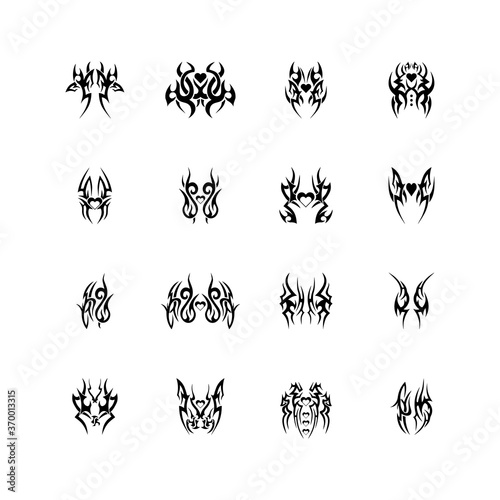tribal tattoo icon vector illustration design