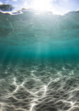 Clear water and light rays