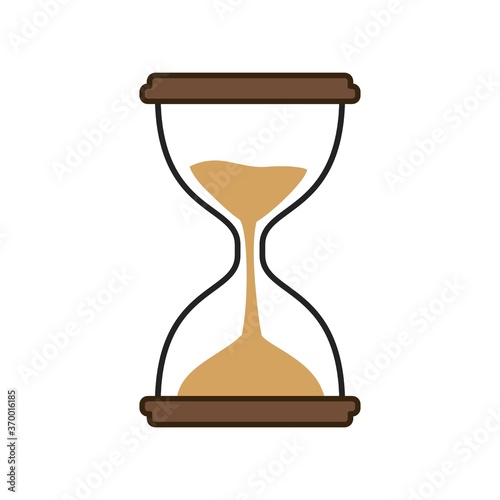 Hourglass sand timer vector illustration
