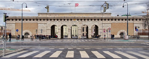 Hofburg Palace Gate In Vienna. Built in the 13th century Hofburg Palace is the former imperial palace photo