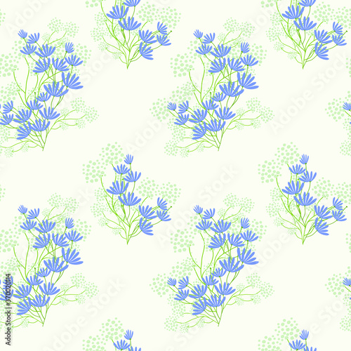 Artistic seamless pattern with abstract flowers. Modern design for paper, cover, fabric, interior decor and other users.