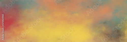awesome dark khaki, dim gray and pastel orange colored vintage abstract painted background with space for text or image. can be used as horizontal header or banner orientation