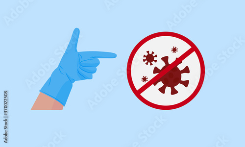 Medical gloves. Covid-19, coronavirus disease vector 2019