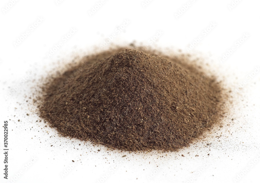 Four Spices, against White Background