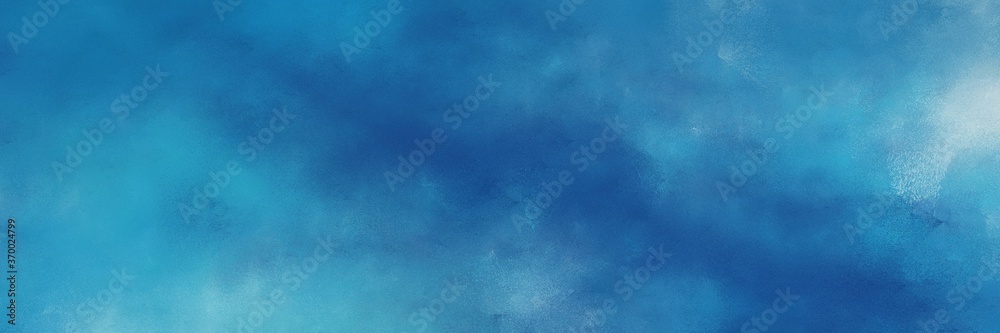 beautiful abstract painting background graphic with steel blue, teal blue and pastel blue colors and space for text or image. can be used as postcard or poster