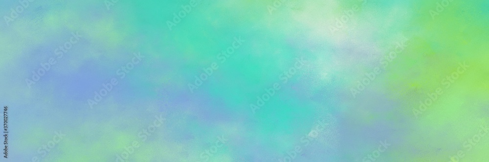 awesome vintage abstract painted background with medium aqua marine, pastel green and tea green colors and space for text or image. can be used as header or banner