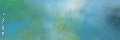awesome vintage abstract painted background with cadet blue and light blue colors and space for text or image. can be used as horizontal background texture