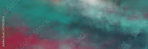 stunning vintage abstract painted background with dim gray and teal blue colors and space for text or image. can be used as header or banner