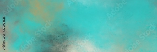 amazing cadet blue and medium aqua marine colored vintage abstract painted background with space for text or image. can be used as postcard or poster