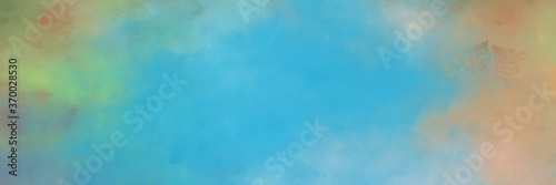 awesome medium turquoise, tan and gray gray colored vintage abstract painted background with space for text or image. can be used as header or banner