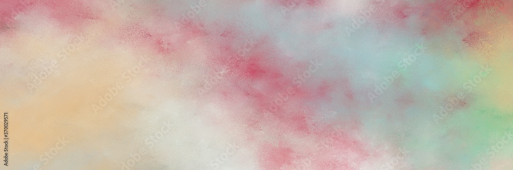 Fototapeta premium decorative abstract painting background graphic with silver, rosy brown and moderate red colors and space for text or image. can be used as horizontal background texture