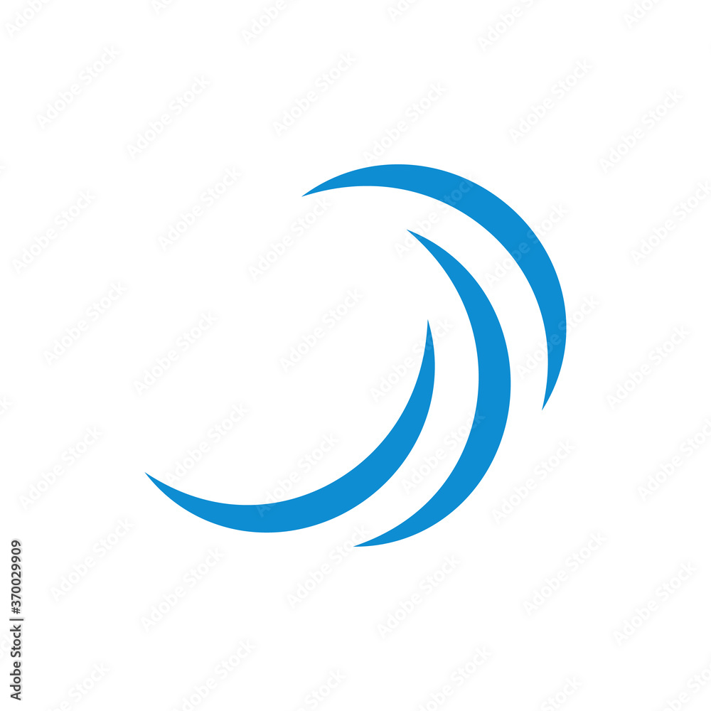 Water wave logo vector illustration design template. Vector eps 10. Water wave logo vector illustration design template. Vector eps 10.