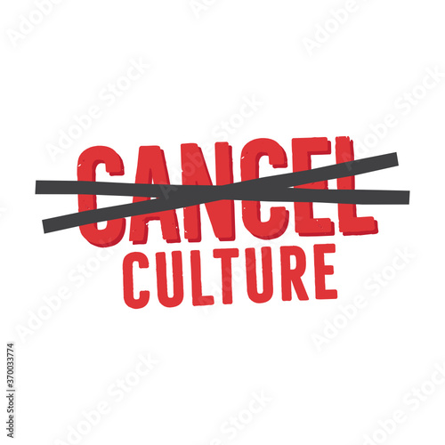 Cancel Culture Text, Cancel Social Media, People, Controversy, Debate, Argument, Scandal Vector Illustration Background