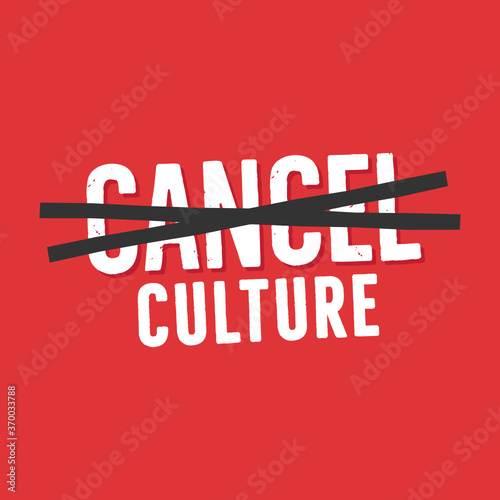 Cancel Culture Text, Cancel Social Media, People, Controversy, Debate, Argument, Scandal Vector Illustration Background
