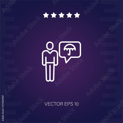 seller vector icon modern illustration