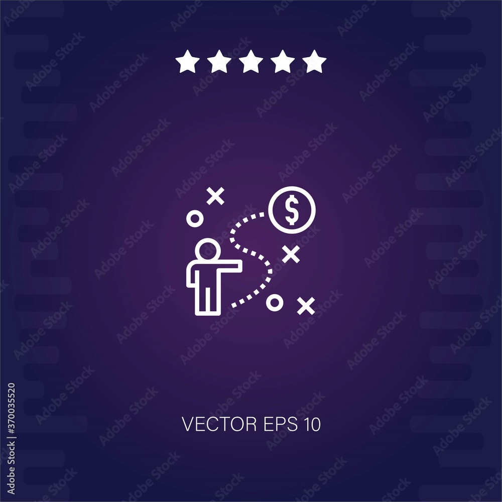 strategy vector icon modern illustration