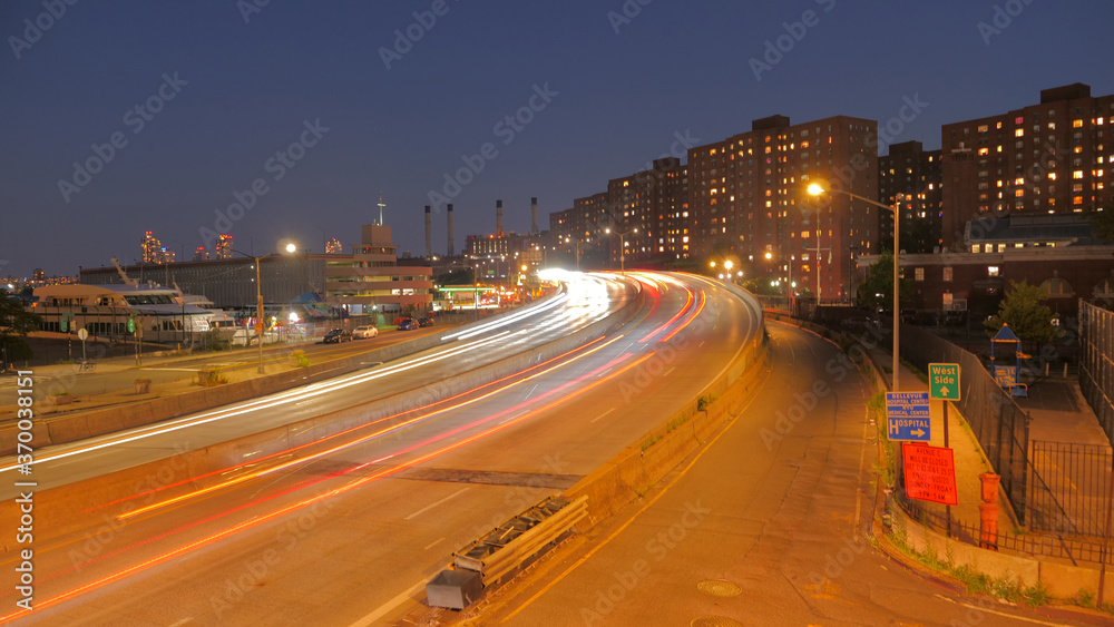 express highway FDR drive NYC at night