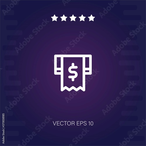 recepit vector icon modern illustration photo