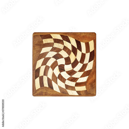 Photographie Abstract chess board isolated on white background, top view