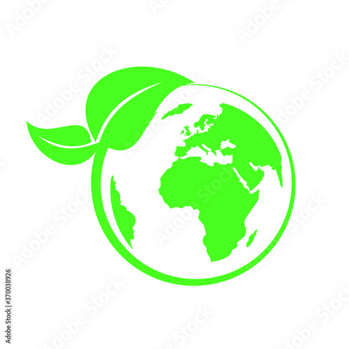 Safe earth and green icon set