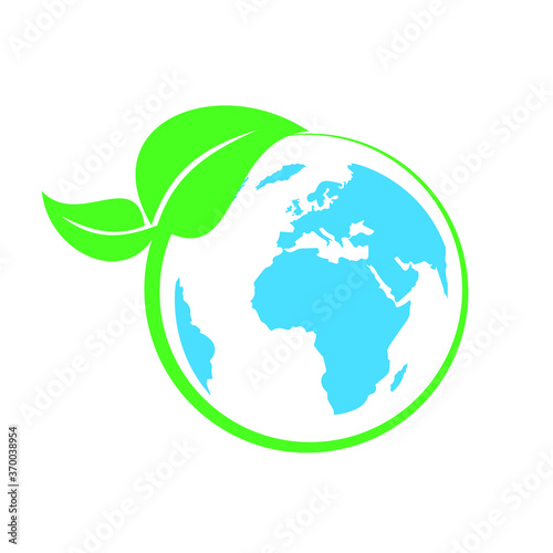 Safe earth and green icon set