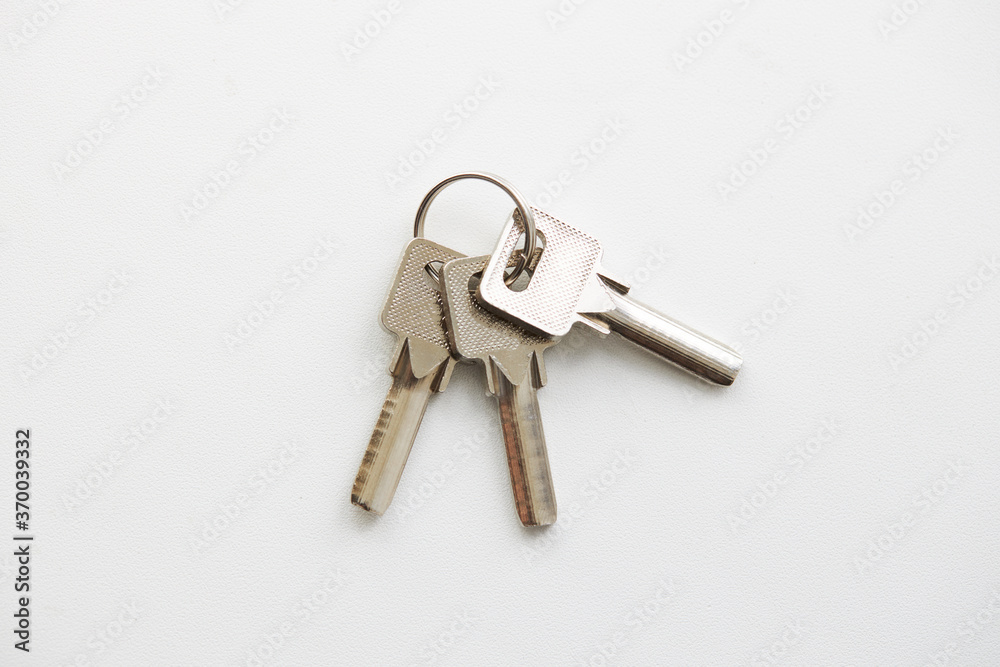 keys for lock or padlock on a white background. private security and safety concept. access symbol