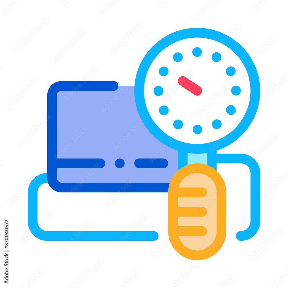 blood pressure measuring icon vector. blood pressure measuring sign. color symbol illustration blood pressure measuring icon vector. blood pressure measuring sign. color symbol illustration