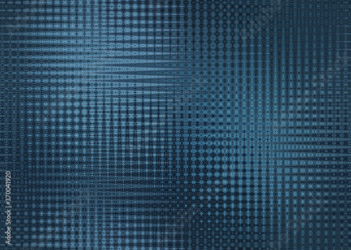 Abstract seamless blue zigzag pattern with wave from small details for any design. Artistic image processing created by photo. Beautiful monochromatic pattern. Background image © MarinoDenisenko
