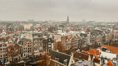 View over the Oudezijds Voorburgwal and Southern Tower Amsterdam