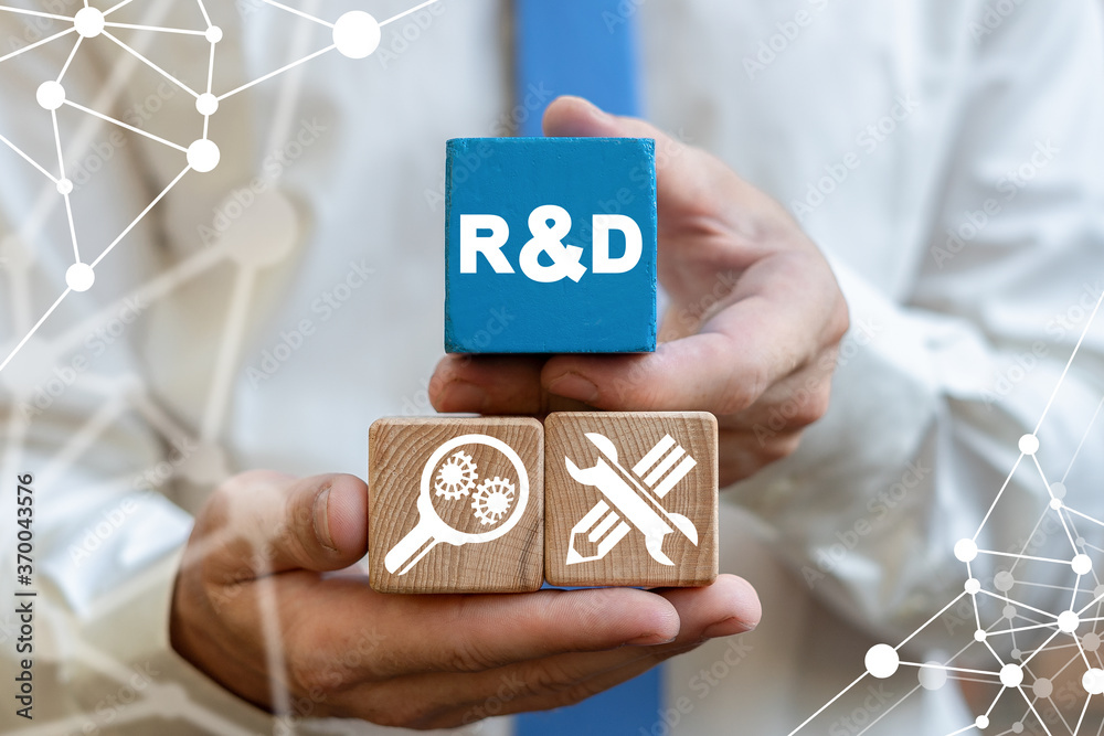 R&D: Research and Development Business Science Technology Concept. R D innovation conceptual background typography design. R&D: Research and Development Business Science Technology Concept. R D innovation conceptual background typography design.