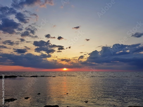 Crimea. Evening landscape. Sunset on the sea. © Надежда Грунина