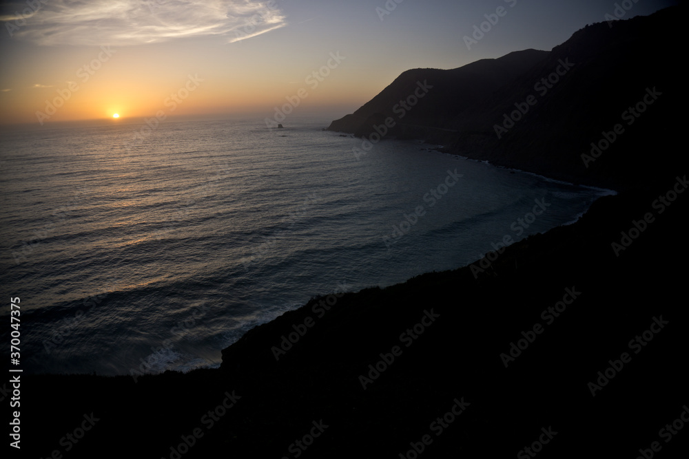 Fototapeta premium Pacific Sunset Highway 1